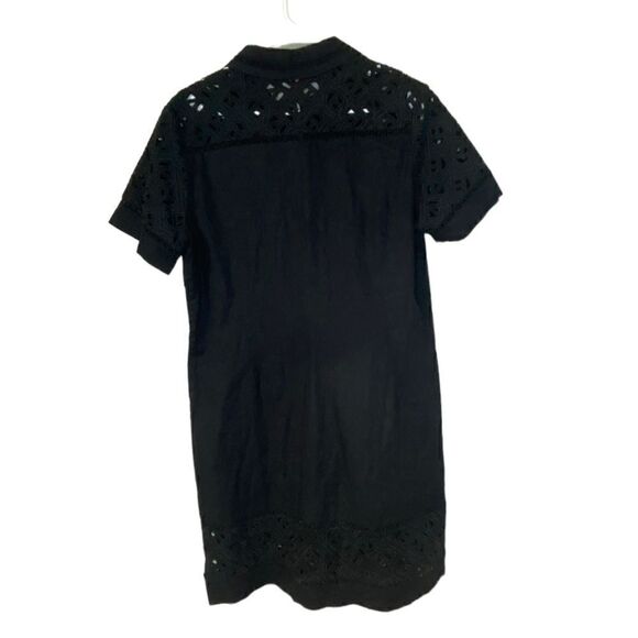 Kenzo Lace & Poplin Dress, Black size 40 - Picture 3 of 7